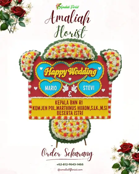 Papan Bunga Pernikahan Tondokerto